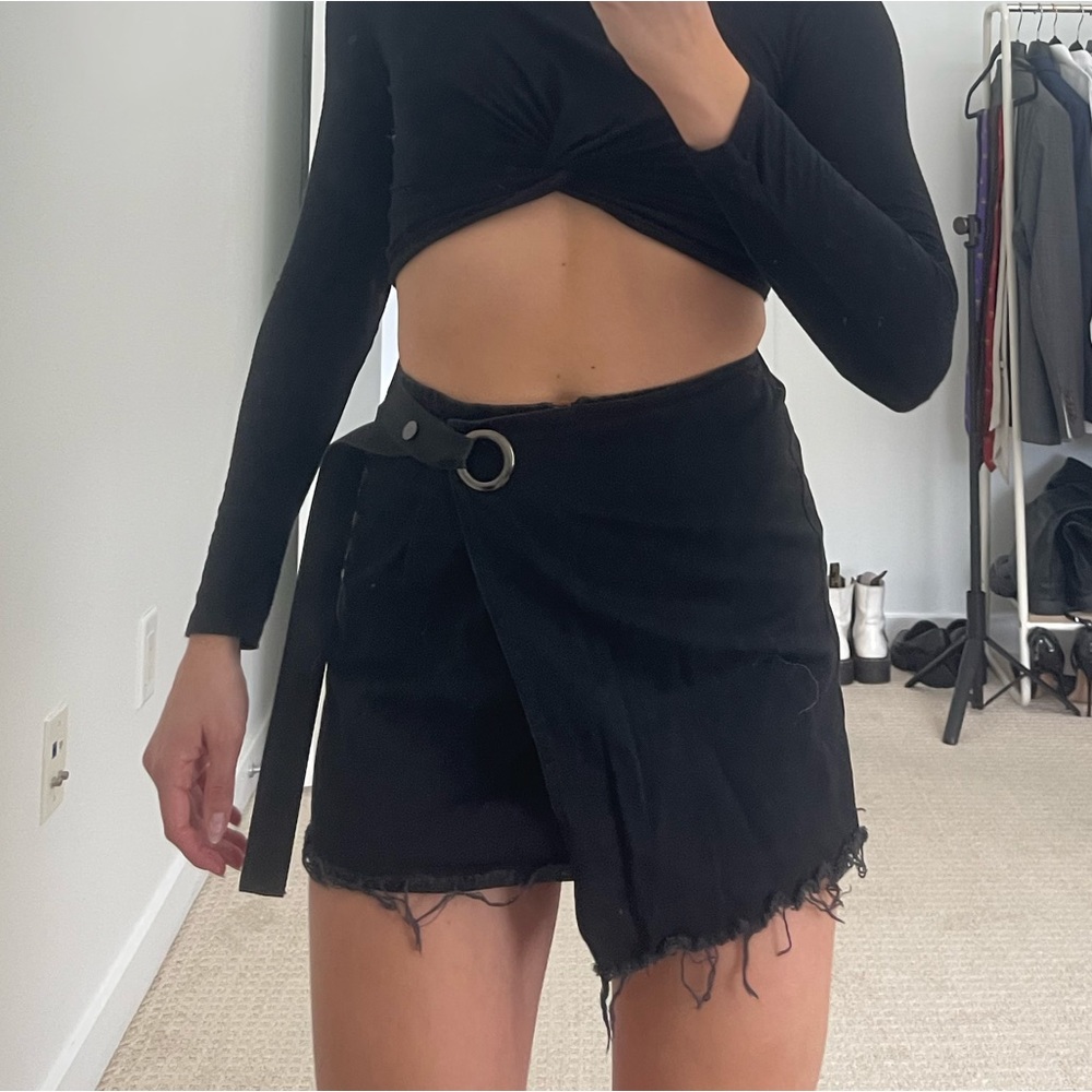 Carmar Denim Black Skirt